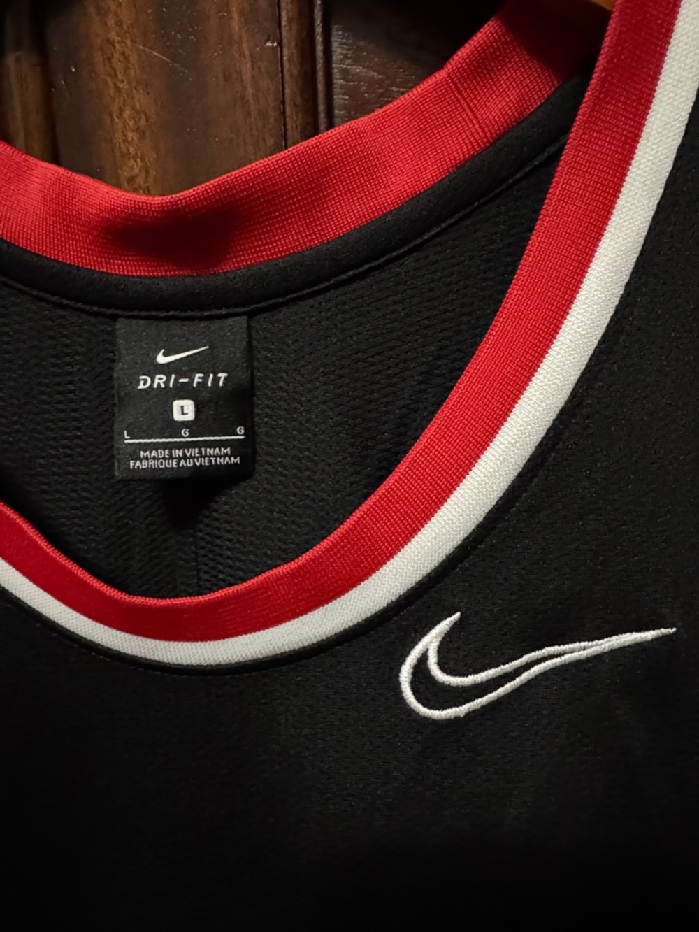 Nike Men’s Large Black with Red & White Trim Tank